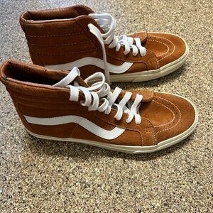 Vans Men's High-Top Sneakers - Tan and White